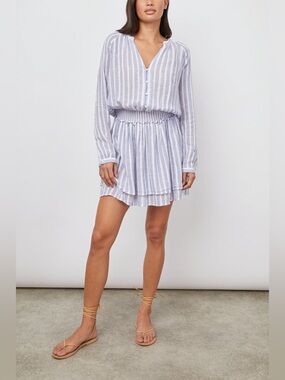 Rails Jasmine Linen Dress - Rhone Stripe - Size S